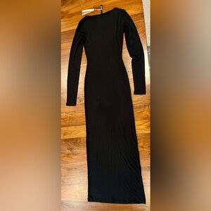 SKIMS Elegant Black Long Sleeve Dress